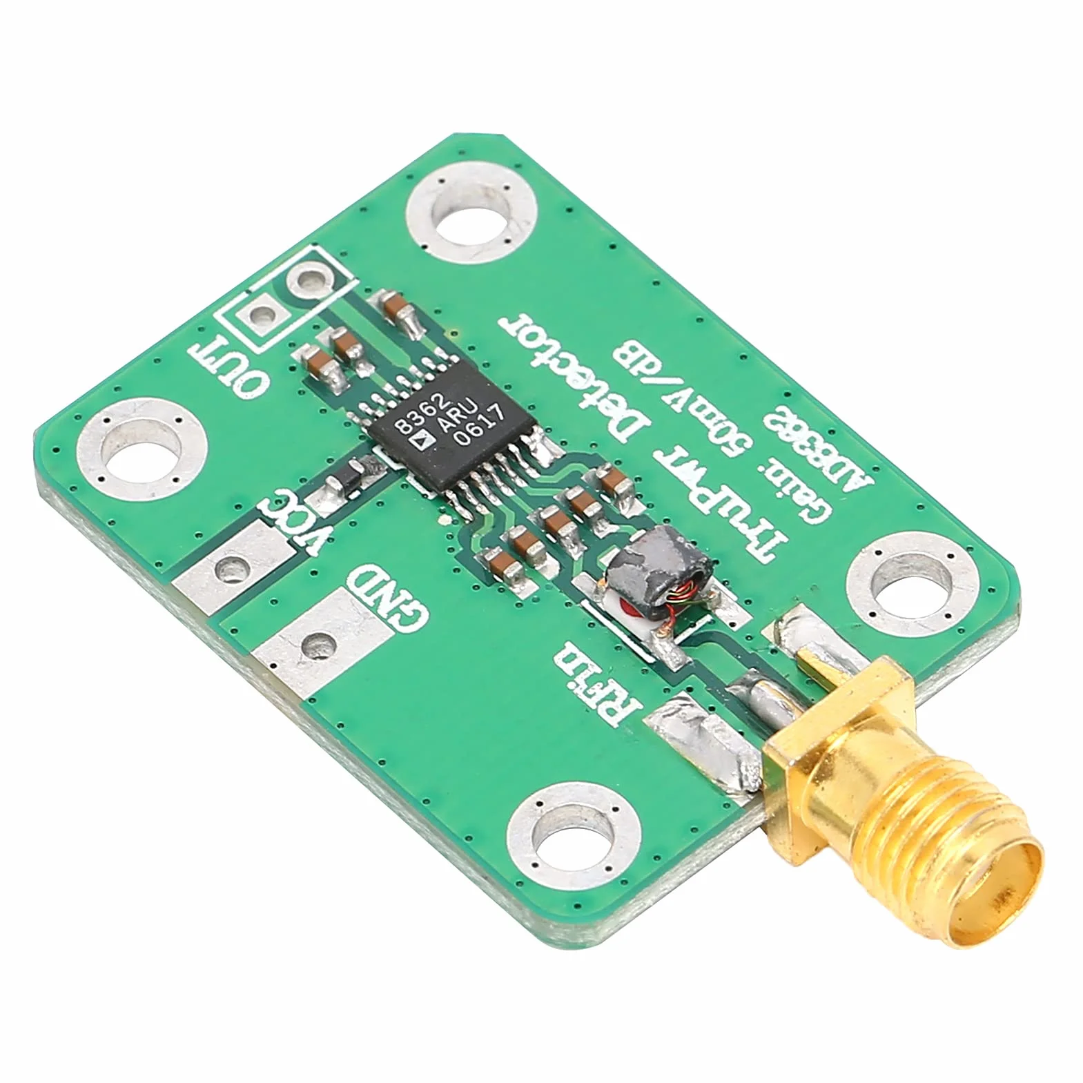 Moduł detektora logarytmicznego RF do mikrofalówki True Power AD8362, moduł wykrywania mocy, moduł miernika siły sygnału 50 Hz-3,8 GHz