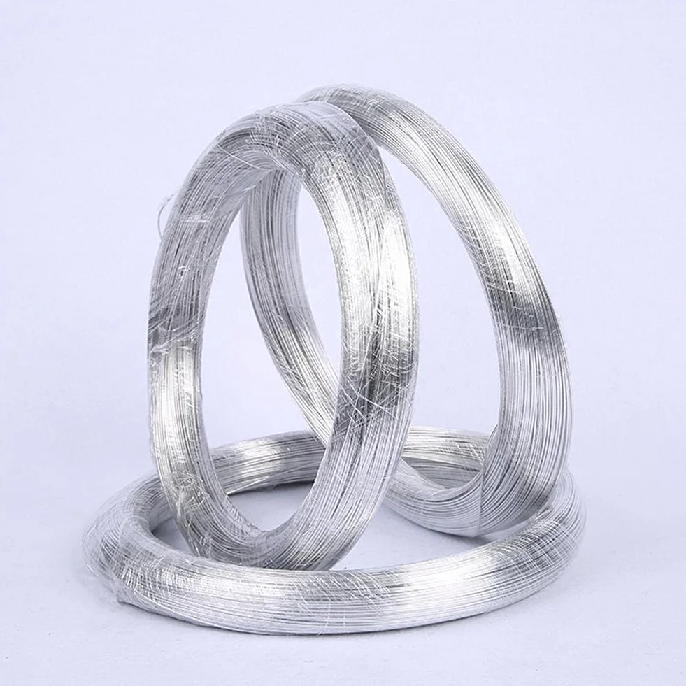 Aluminiowy drut, przemysłowy cienki drut aluminiowy, średnica 0,1 mm, długość 5 m