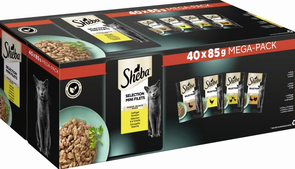 Sheba Selection In Sauce Karma dla Kotów, Drób, 40x85g