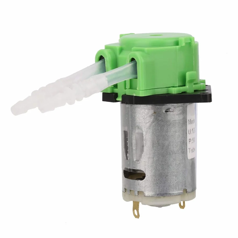 Pompa dozująca perystaltyczna 12V DIY do akwarium laboratorium analizy chemicznej zielona