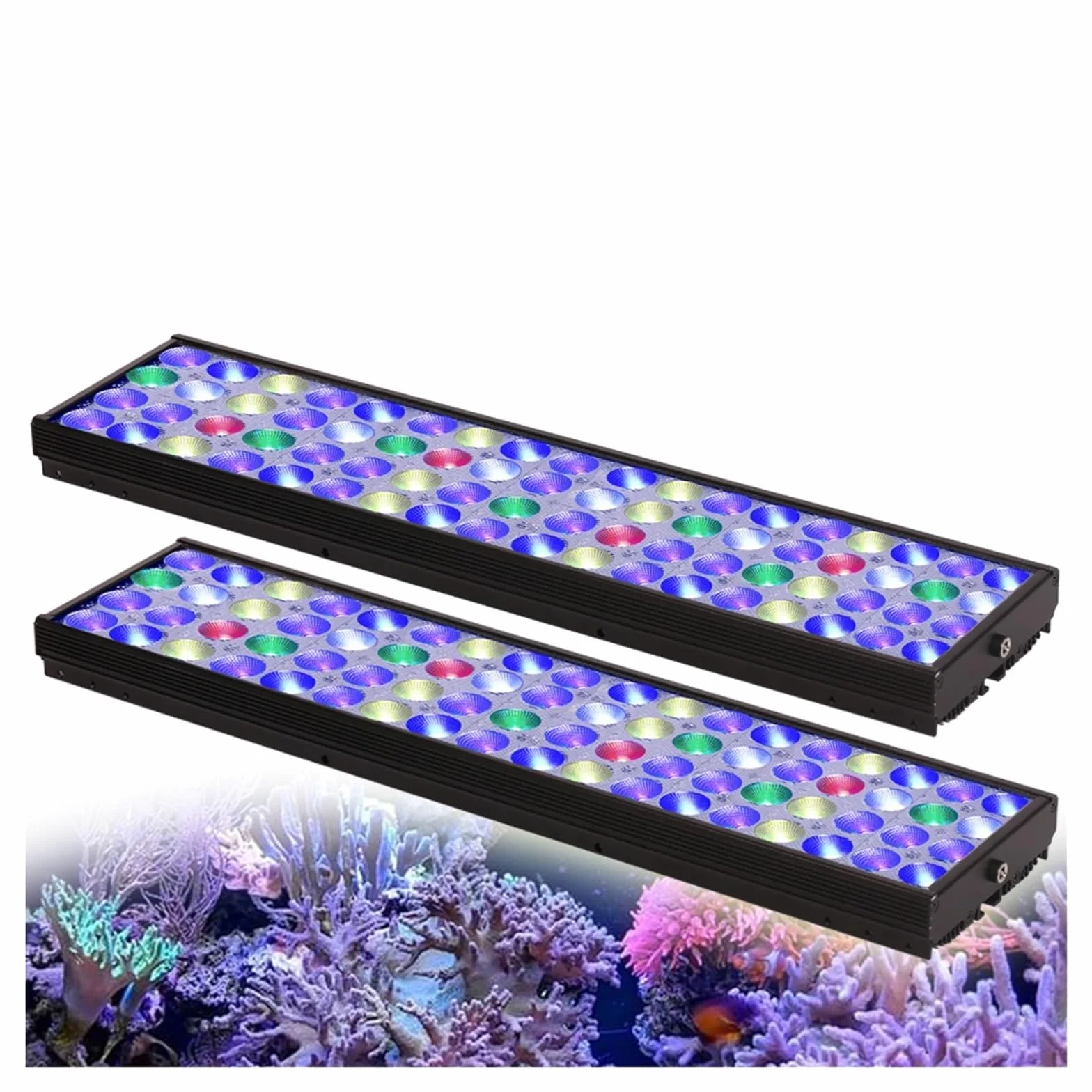 Światło do akwarium, Akwarium oświetlenie Led do akwarium morskiego oświetlenie Led do akwarium lampa do 60cm 80cm 120cm rafa oświetlenie do akwarium morskiego do akwarium(1 lamp with hang kit)