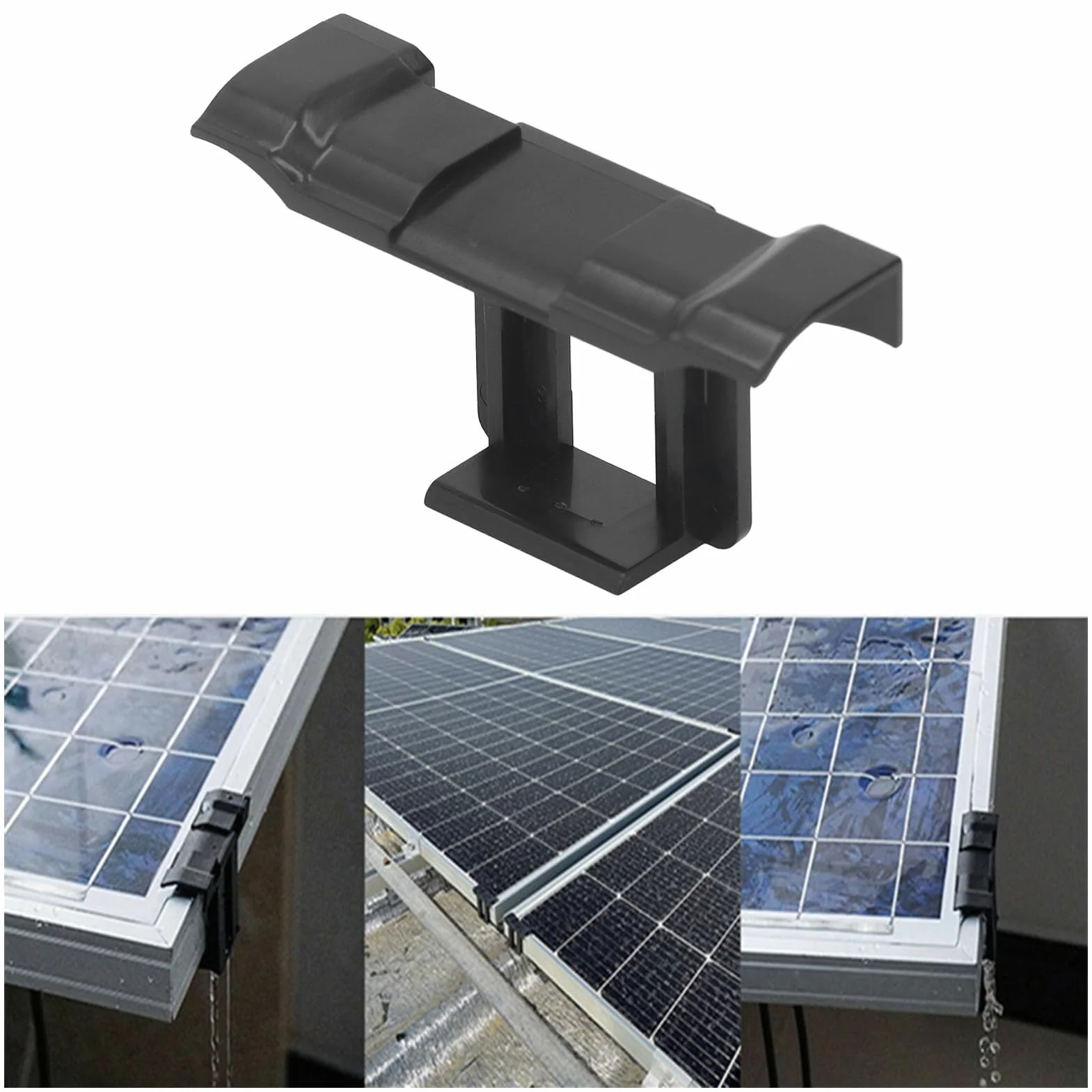 Panel Słoneczny Klips Spustowy 35mm ABS PV Klipsy Drenażowe Kształt Litery T Prowadnica Wodna Klamra Zacisk
