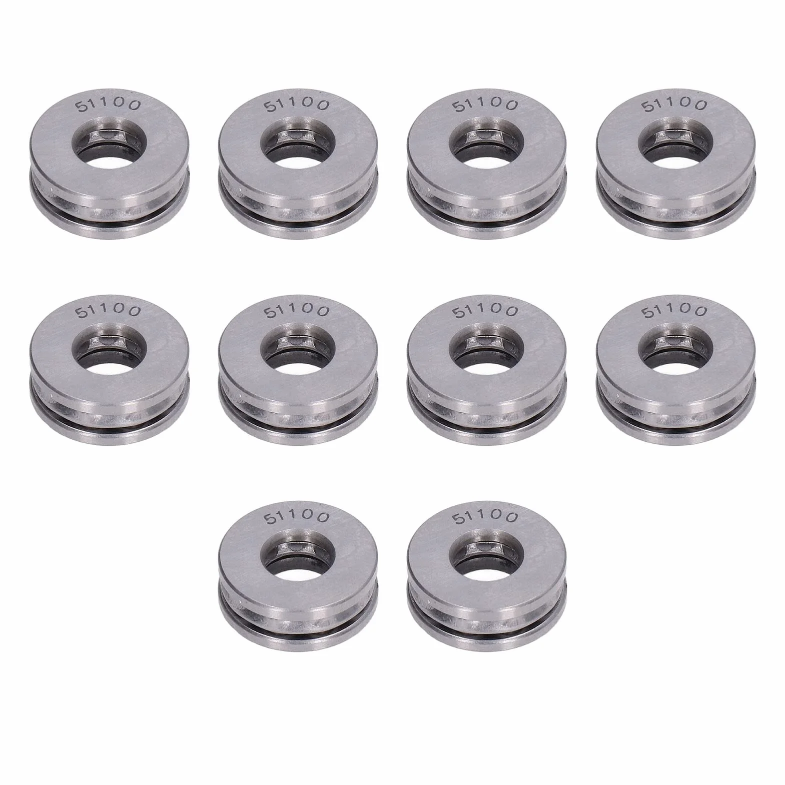 Łożysko kulkowe oporowe 51100 miniaturowe zestaw 10 szt. łożyska wzdłużne metalowe