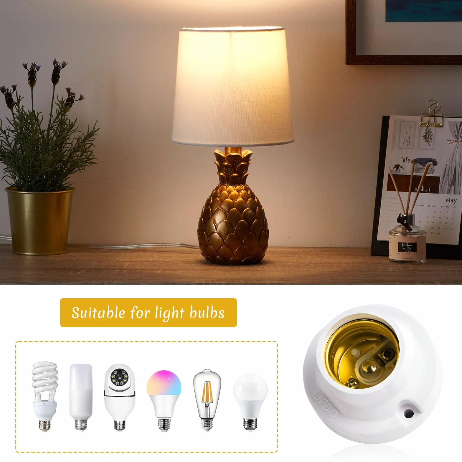 Oprawki E27 10 sztuk adapter do lampy energooszczędnej gwint E27 biały