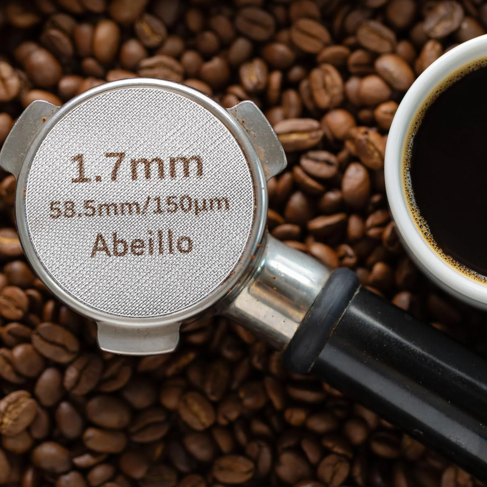 51 mm Puck Screen, Abeillo wielokrotnego użytku, 51 mm, sitko do krążka ze stali nierdzewnej 316, grubość 1,7 mm, akcesoria do sitka, akcesoria (58,5 mm)