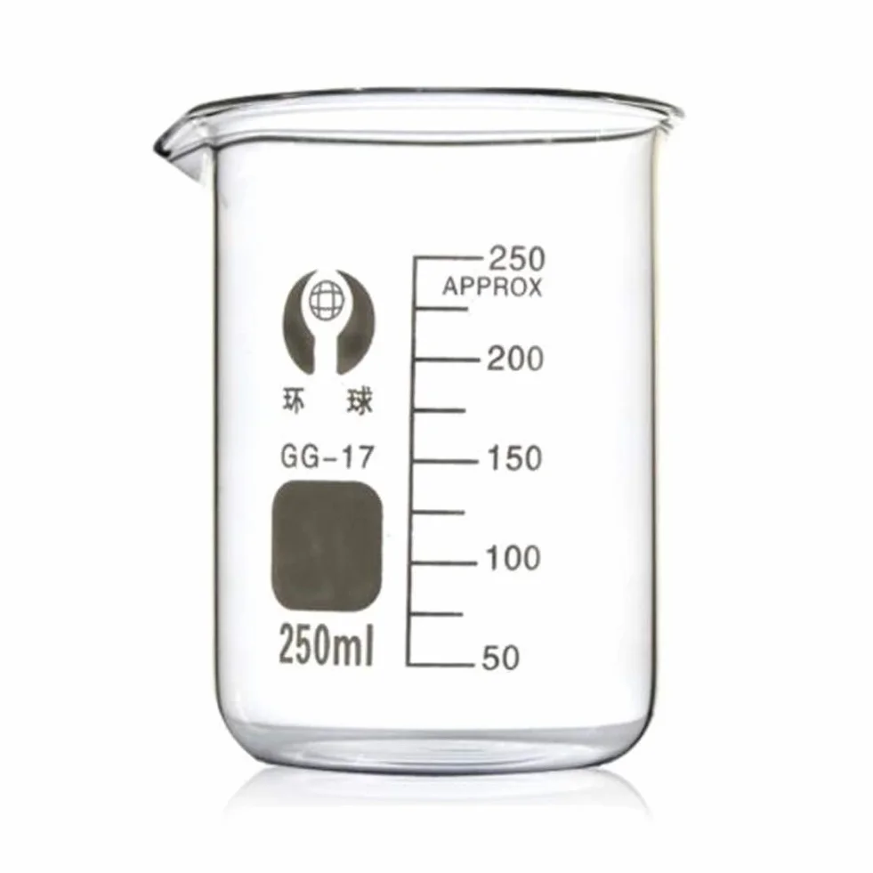 Szklana zlewka ze szkła borokrzemowego zestaw 5 szt. 5-100 ml miarka do pomiaru objętości laboratorium