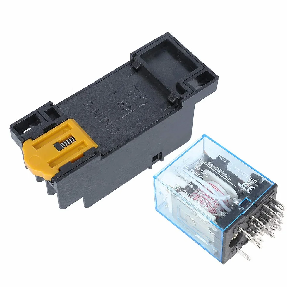 Przemysłowy przekaźnik mocy 14-pinowy DIN DC12V 24V AC110V 220V