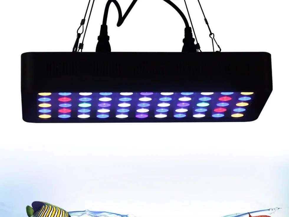 oświetlenie akwarium Światło LED możliwość przyciemniania 165W oświetlenie LED do akwarium pełne spektrum rafa koralowa roślina morska światło koral wzrost akwarium lampa LED oświetlenie do akwarium r