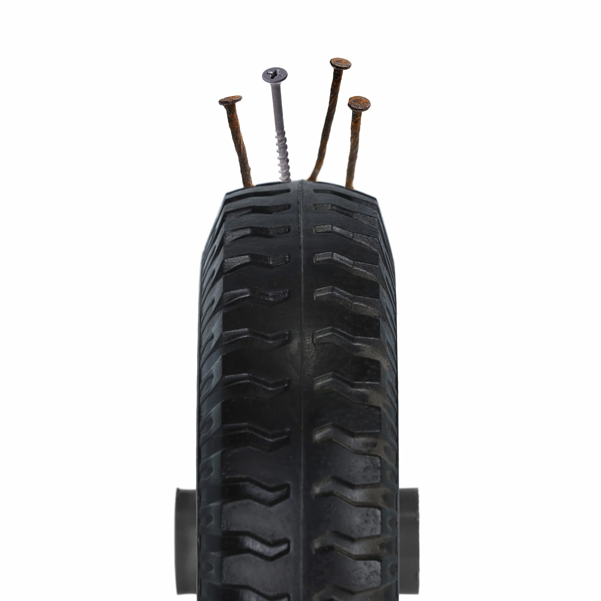 Relaxdays Koło do taczki 2.50-4, zestaw 2 sztuk, pełne koło gumowe, tworzywo sztuczne, koło zapasowe, taczka, odporne na przebicie, 80 kg, czarne