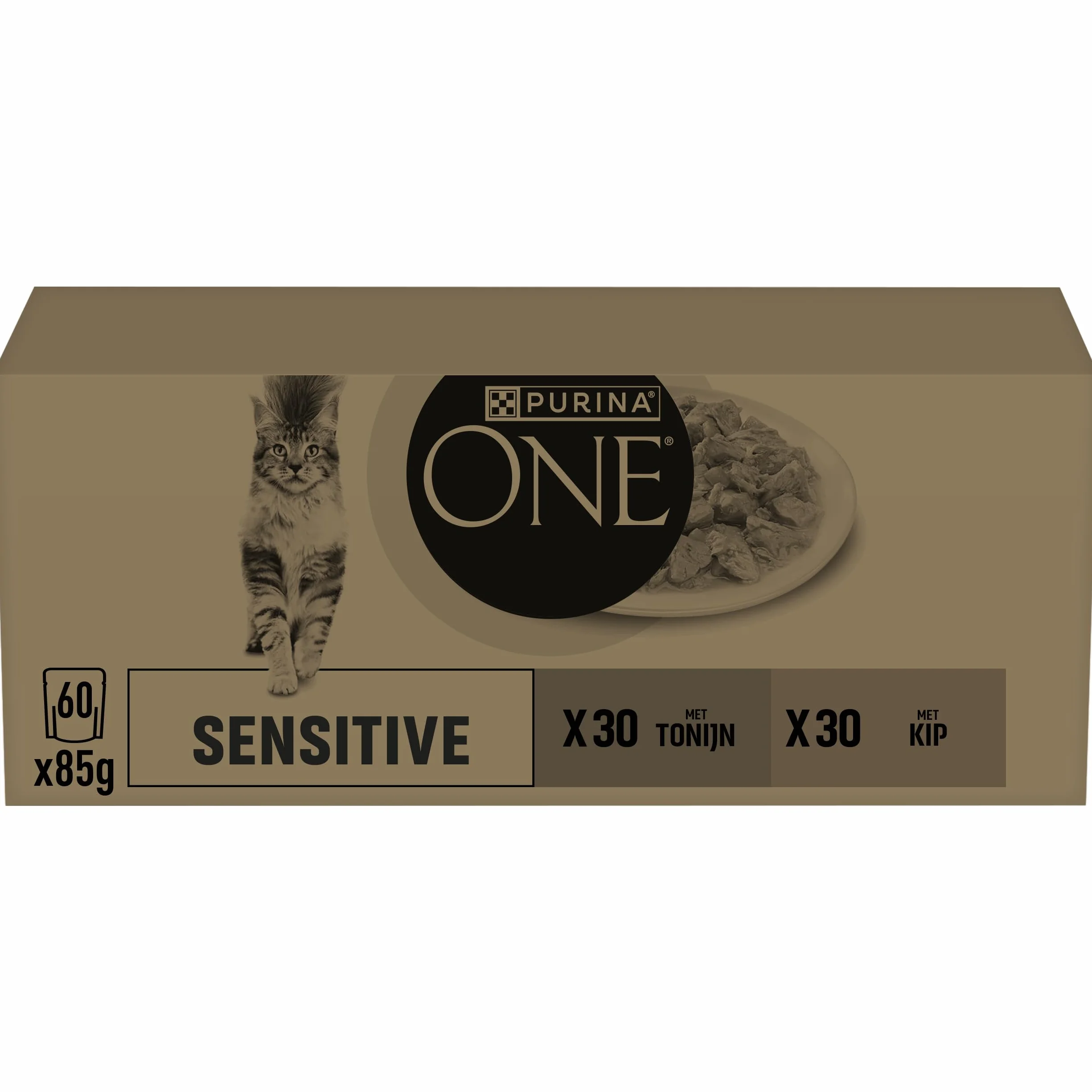 Purina ONE Bifensis Sensitive 60 x 85 g kurczak i tuńczyk