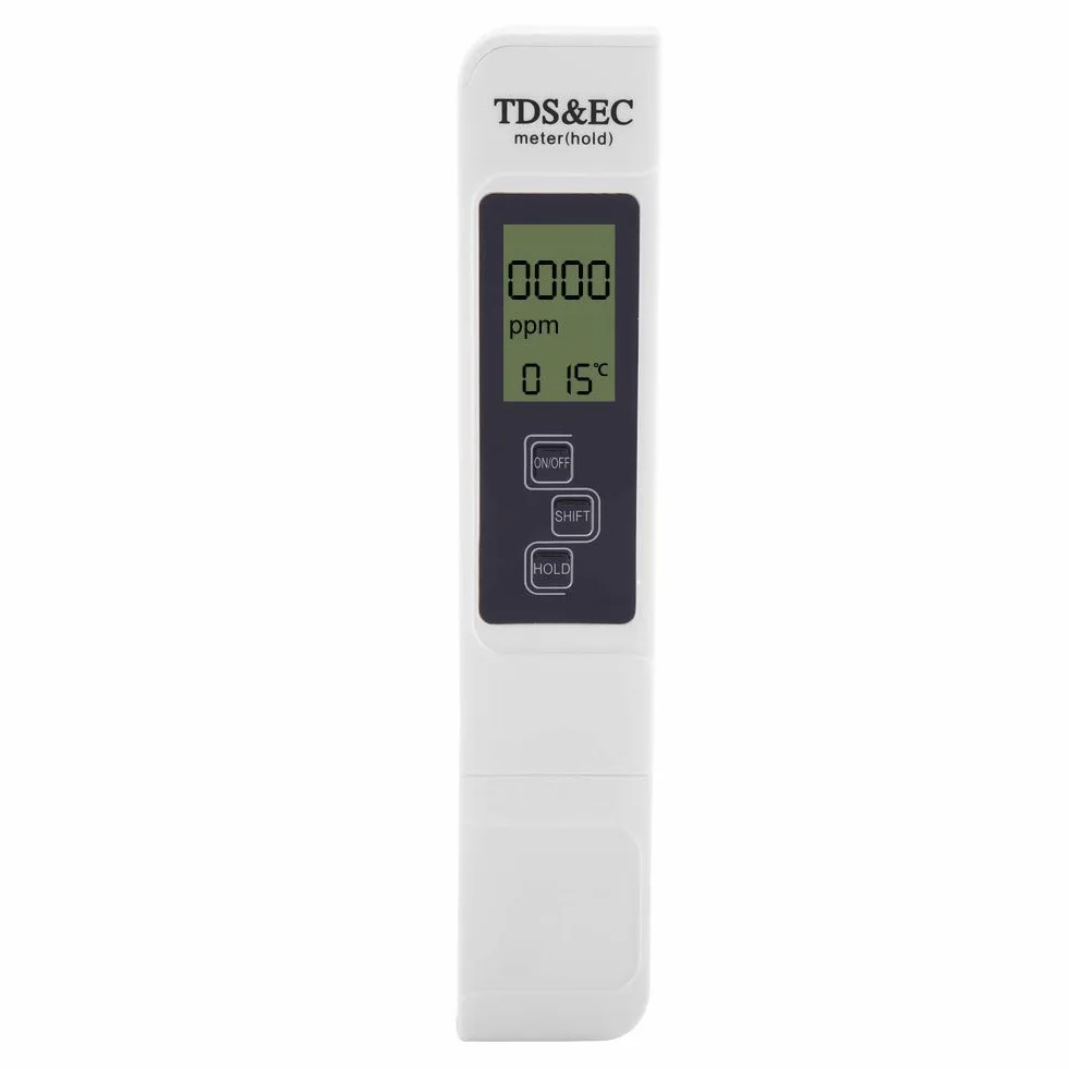 Cyfrowy Miernik TDS EC Tester Wody 3 w 1 0-9990ppm 0-9990us/cm 0°C-80°C