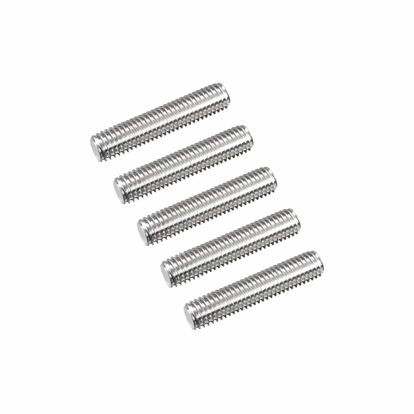 sourcing map 5-pak prętów gwintowanych M8 x 35 mm skok gwintu 1,25 mm stal szlachetna gwint prawy
