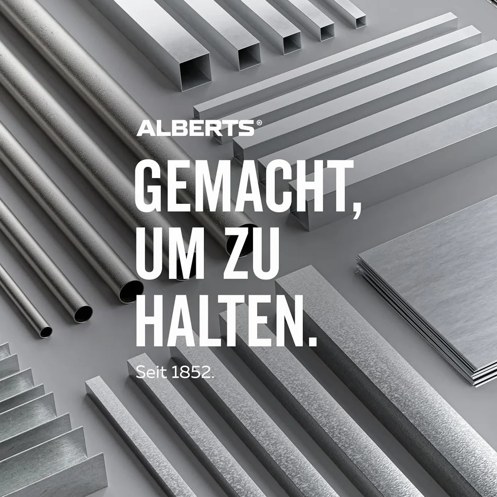 Alberts 473754 Rura okrągła aluminiowa 1000 x 6 x 1 mm