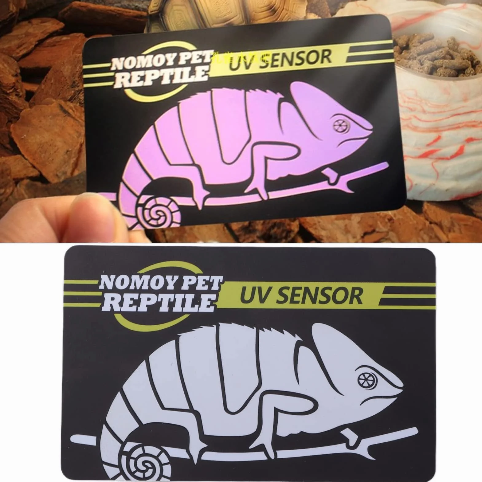 Karta Szybkiego Testu UV Czujnik UVB Lampa Grzewcza Gadów Fotochromowy Wskaźnik UVB 5 Szt.