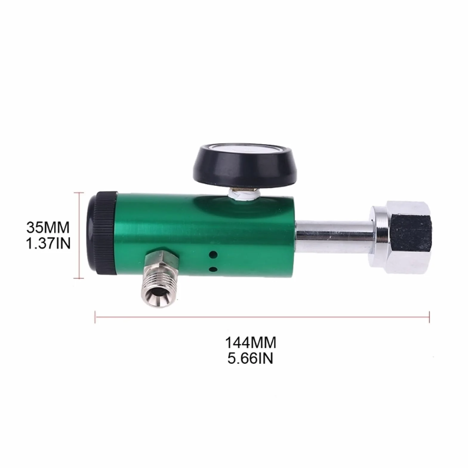 Przepływomierz, 3000psi CGA540 Regulator ciśnienia tlenu Inhalator tlenowy Przepływomierz Przepływomierz butli tlenowej do klinik szpitalnych do wody, oleju napędowego