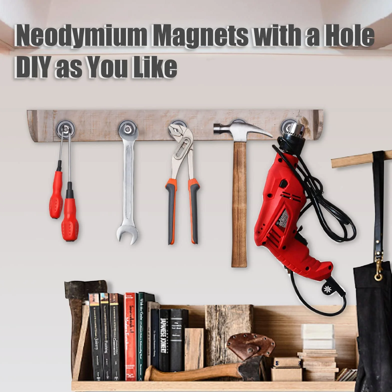 MIN CI Magnesy neodymowe 6 kg z otworem 16 x 5 mm okrągłe gwintowane 12 sztuk