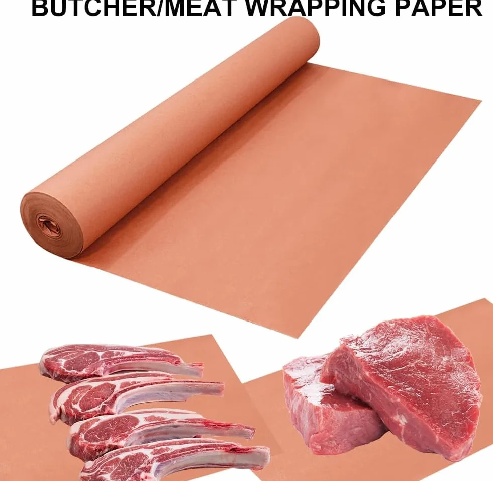 Pink Butcher Paper Kraft 45 cm x 15 m rolka niewoskowany papier rzeźniczy do grillowania