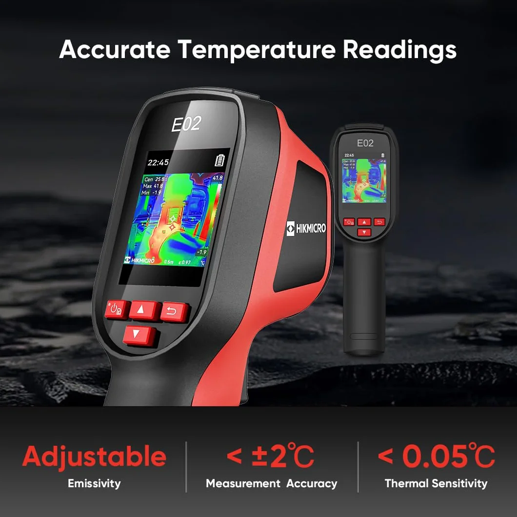 HIKMICRO Kamera termowizyjna E02 96x96 z kamerą wizualną 20 Hz -20°C do 400°C