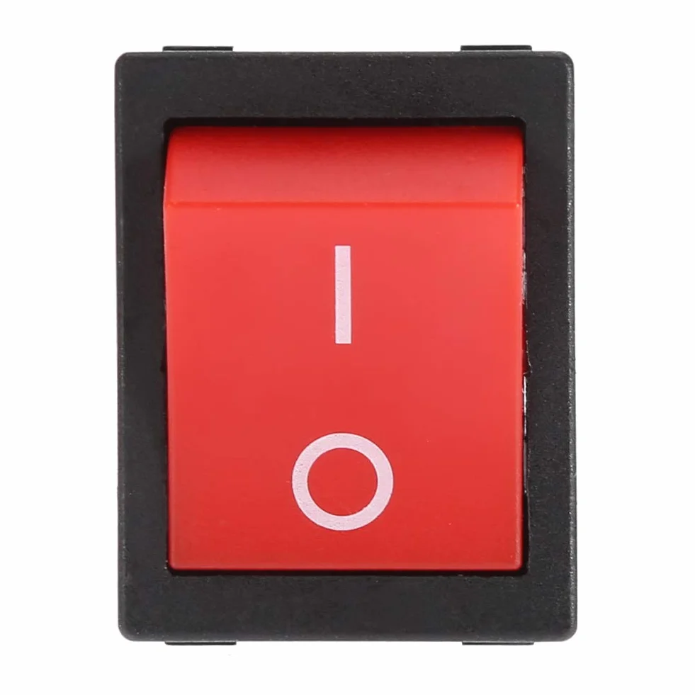 Eujgoov 30A 4-pinowy ON OFF Square Rocker Switch Przełącznik Elektryczny Spawacza Typu łodzi z Czerwonym światłem(1PCS)