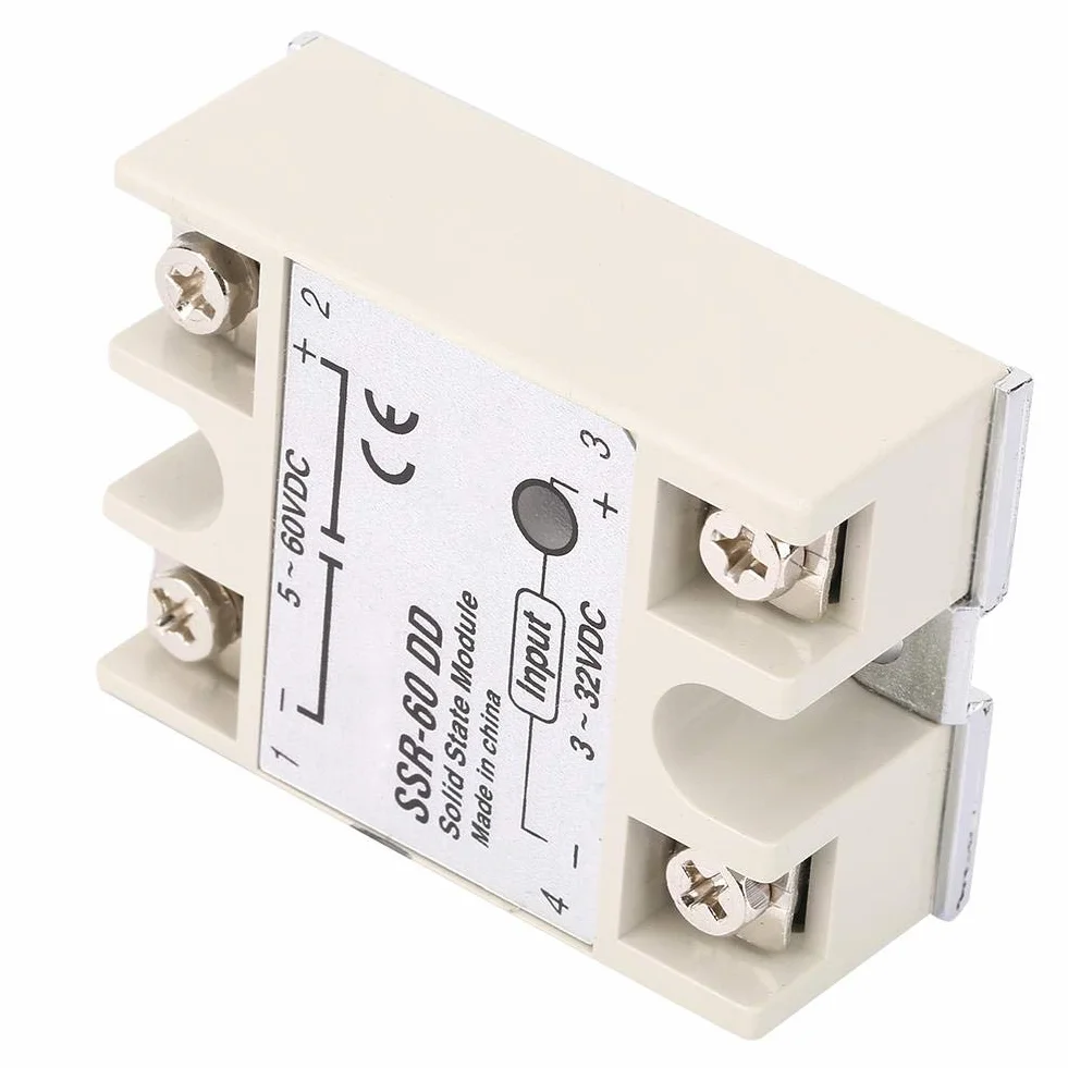 SSR-60DD DC-DC-Halbleiterrelais 60A 3-32VDC bis 5-110VDC Maschinensteuerung