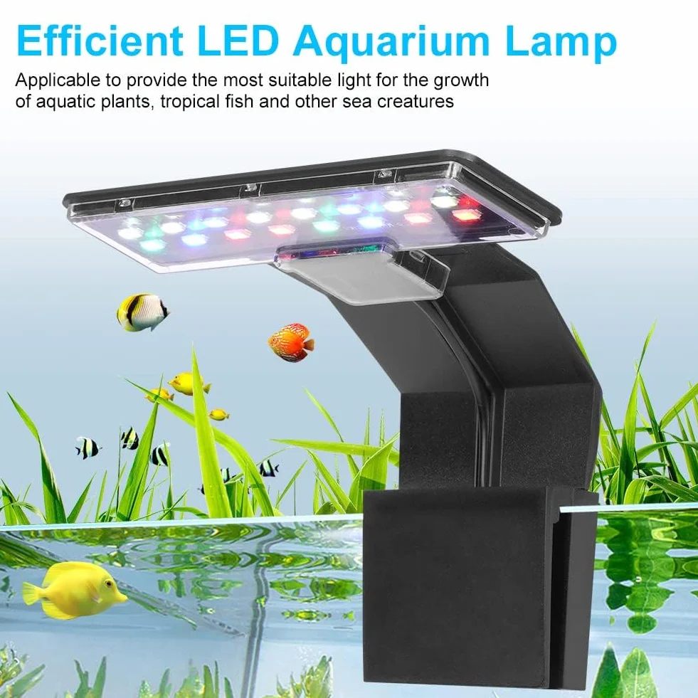Lampa do akwarium Adiwo - trójstopniowa zmiana koloru - (czarny standard europejski)