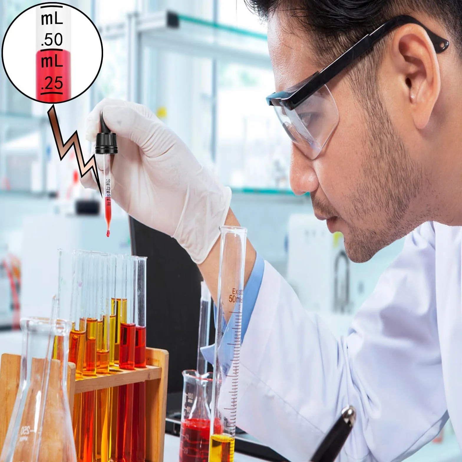 6 sztuk butelek z pipetą 30 ml, brązowe butelki z pipetą i skalą, szklane buteleczki z brązowym szkłem, olejek do eterycznych, olejek zapachowych, płynów