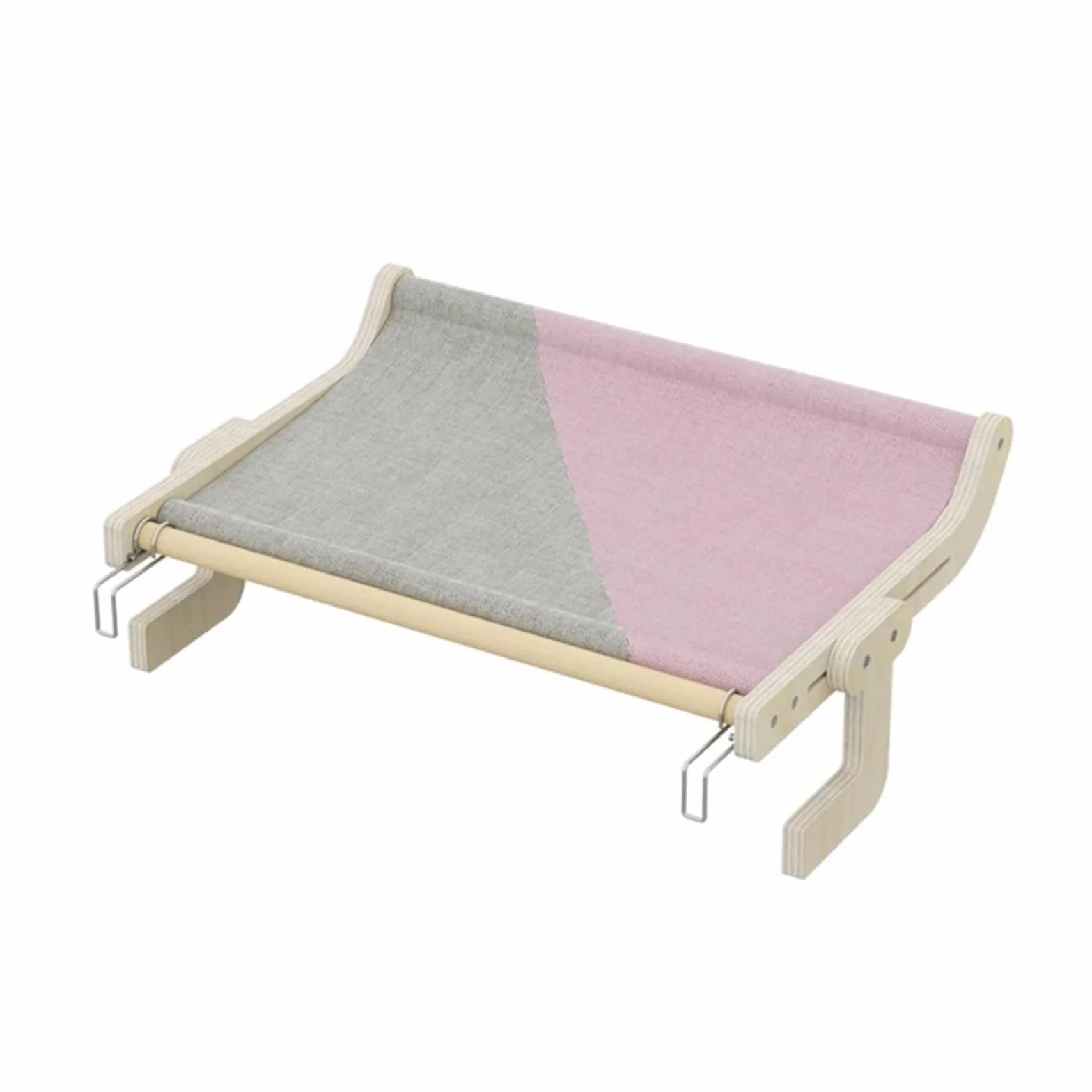 Jednowarstwowy Hamak Dla Kotów Oszczędność Miejsca Koty Artykuły Zwierząt Wygodne Łóżko Hamak Dla Kota(Gray pink)