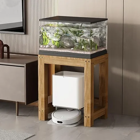 Stojak do akwarium z litego drewna – wytrzymała podstawa akwarium i stojak terrarium dla gadów z mocną konstrukcją nośną do użytku domowego i biurowego