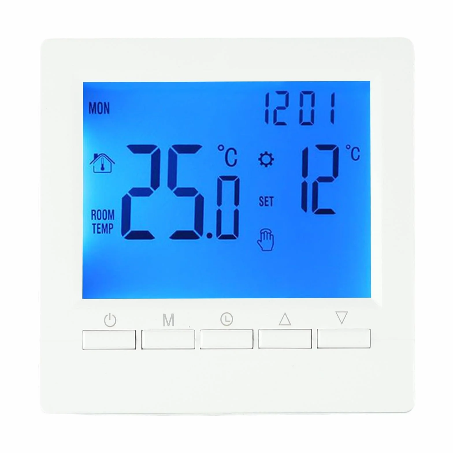 Termostat programowalny cyfrowy sterownik z wyświetlaczem LCD montowany na ścianie regulator temperatury