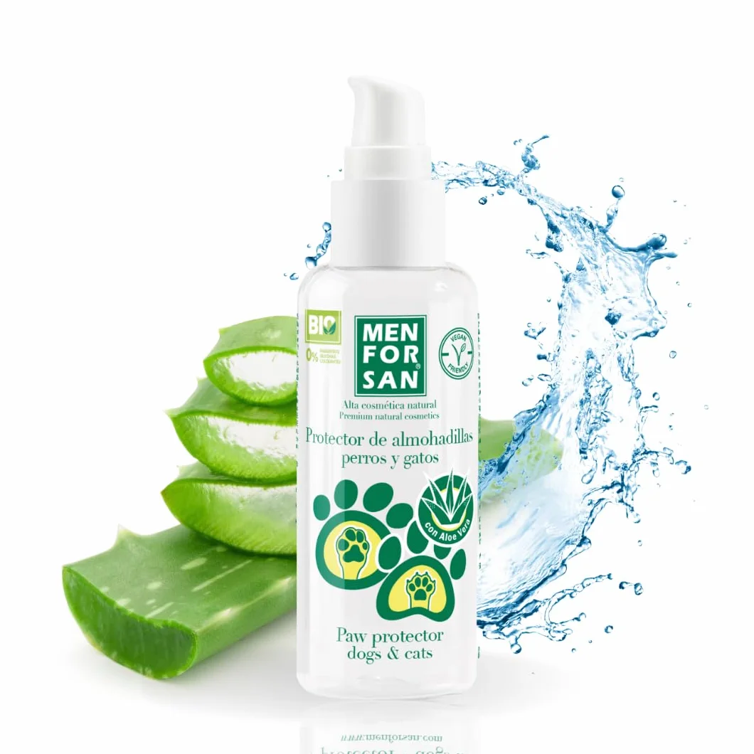 MENFORSAN Żel ochronny do poduszek dla psów i kotów | ze 100% naturalnym aloesem | nawilża | koi i regeneruje | szybko się wchłania | 60ml