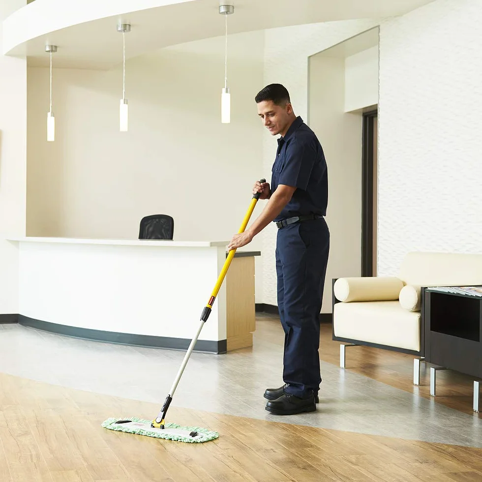 Rubbermaid Commercial Products HYGEN Quick Connect Straight Extension Uchwyt Do Mopa Żółty