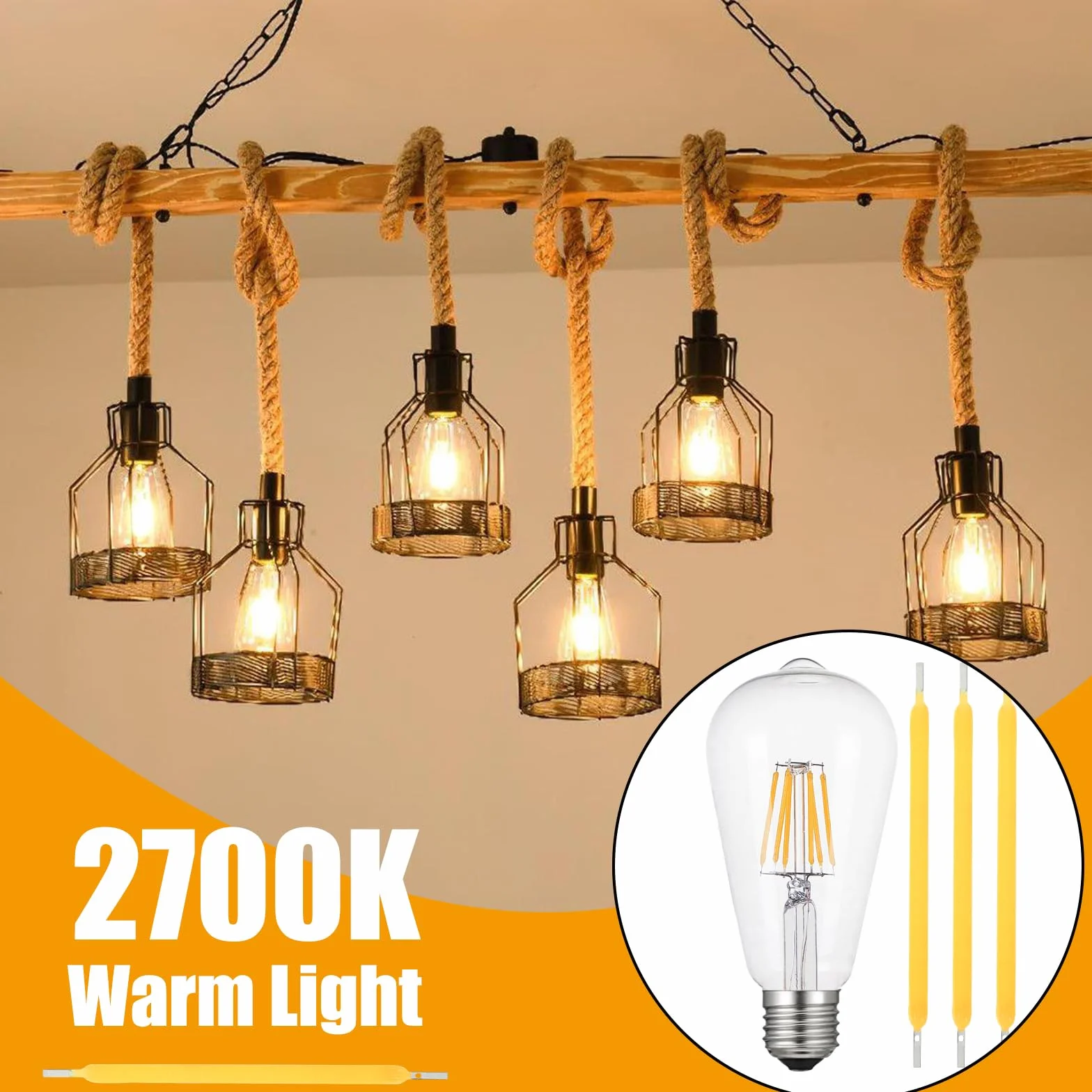 BAIFULAI 100 sztuk żarnika LED 3 V, 38 mm, żarnik z ciepłym światłem, 2700 K, twardy filament LED, części zamienne do żarówek LED, twarde LED