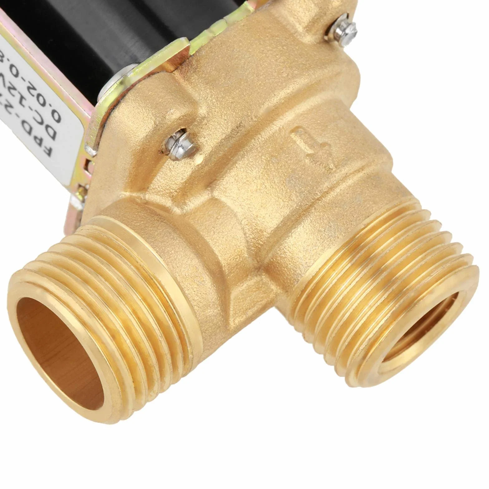 Mosiężny zawór elektromagnetyczny DC 12 V DN15 G1/2 kąt prosty 90 stopni