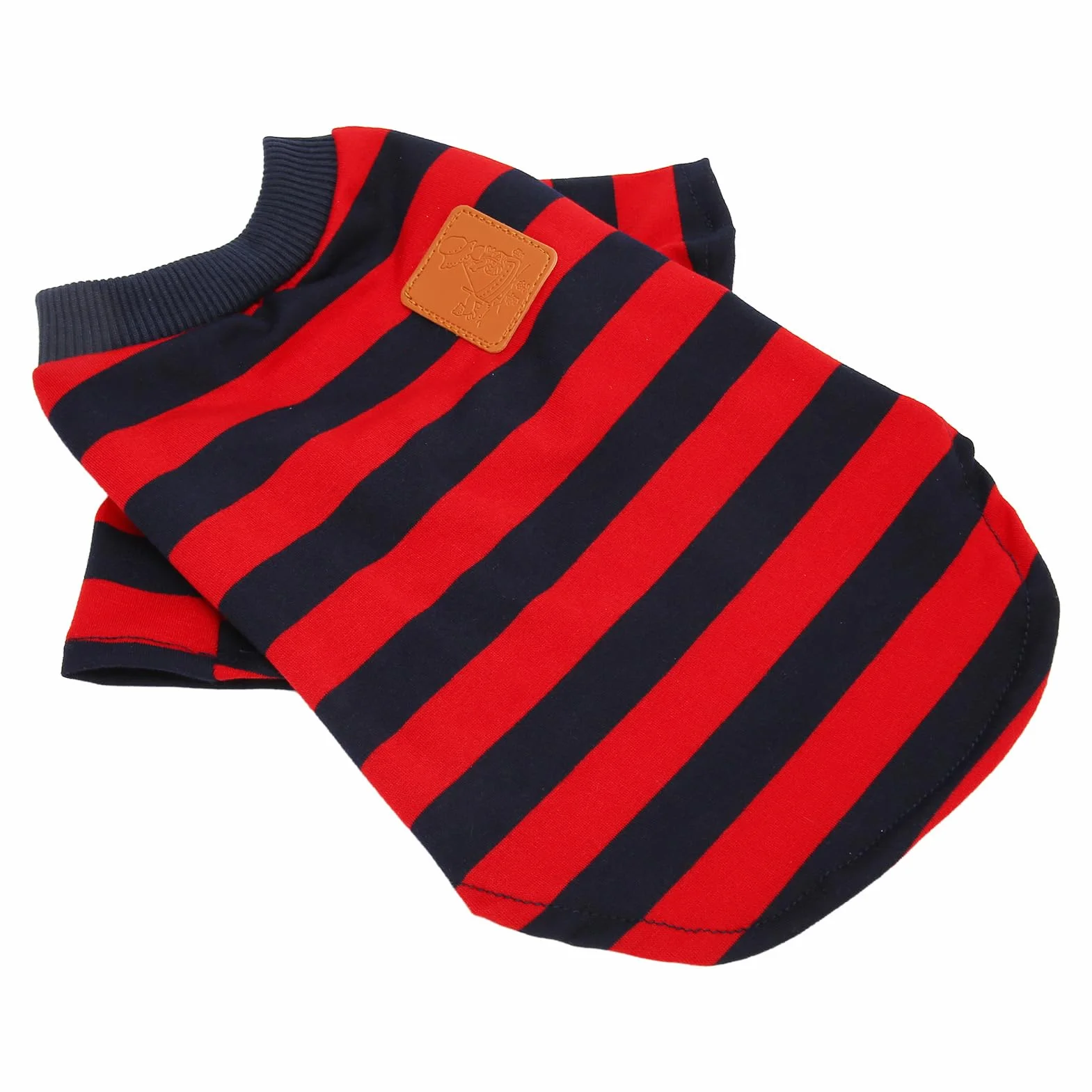Akozon Miękki, Oddychający Sweter w Paski dla Psa 2-nożny T-shirt Ubrania Wiosna Czerwony Niebieski - Ubranka dla Zwierząt, odzież i Akcesoria, Koszulki dla Psów (S)