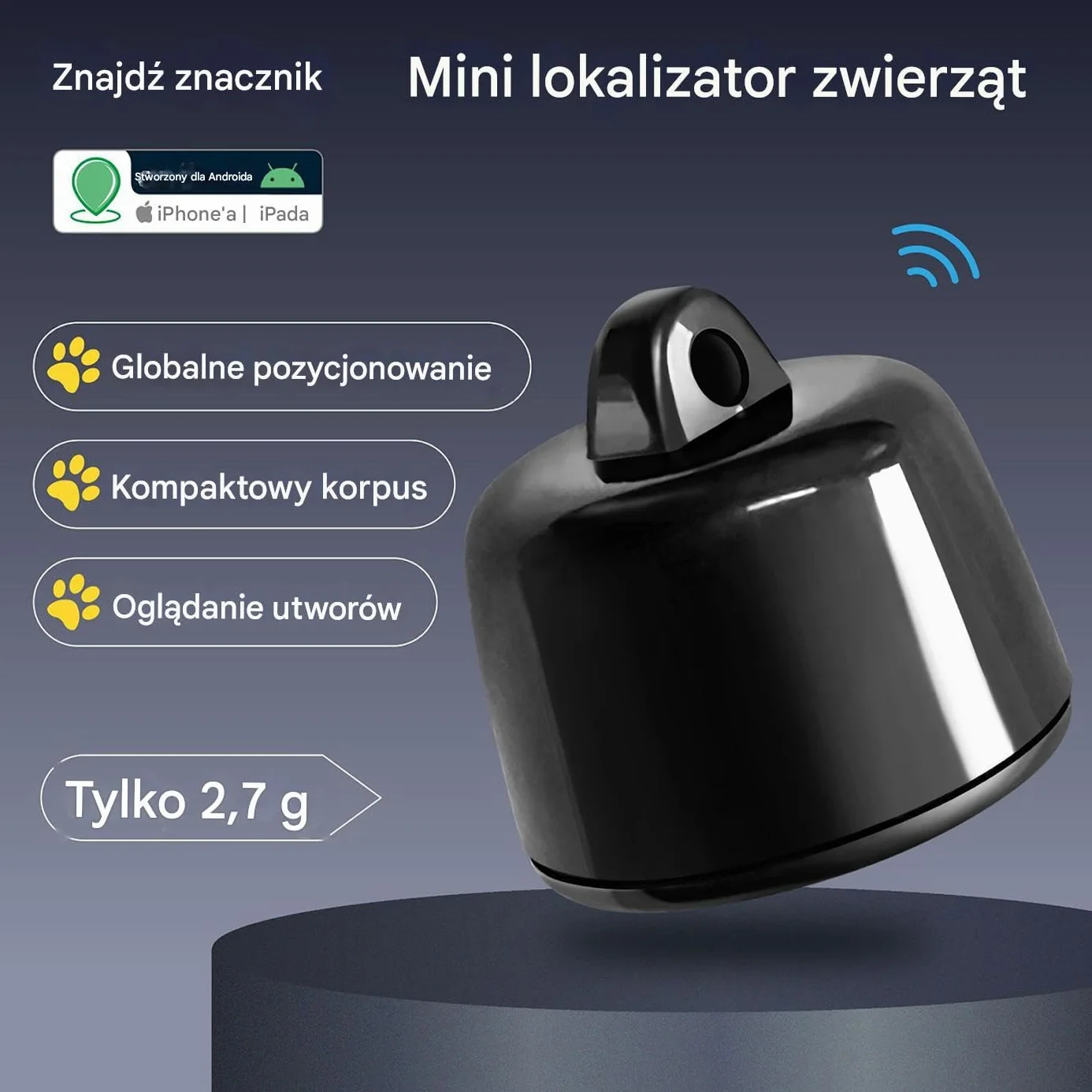 Lokalizator GPS dla Psów - Przenośny Lokalizator dla Szczeniąt | Przenośny lokalizator z łatwą konfiguracją dla zwierząt i przedmiotów jak torba lub plecak