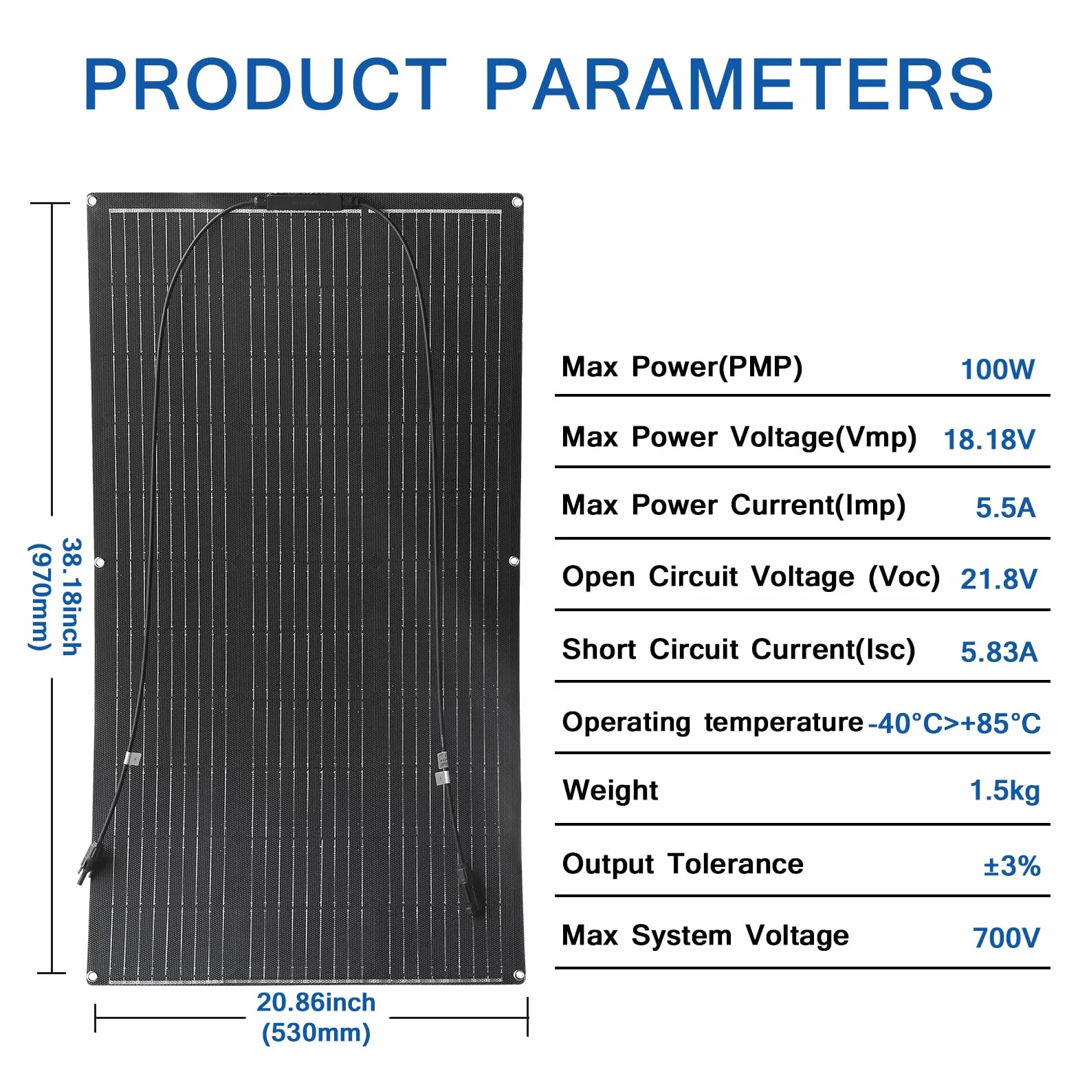 ETFE Elastyczny Moduł Solarny 100W 24V/12V etfe Panel Słoneczny Monokrystaliczny Panel Fotowoltaiczny ładowarka Solarna, instalacja Solarna do Systemu niezależnego od sieci przenośnej