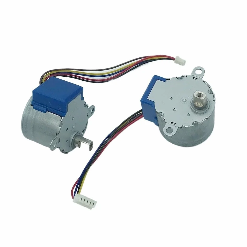 GTPBAO ruch mikro 5V DC mały silnik krokowy zwalniający 4-fazowy 5 przewodów 7,3 mm wał 24BYJ-48 przekładnia silnik krokowy 24 x 19 mm prowadnica z przekładnią