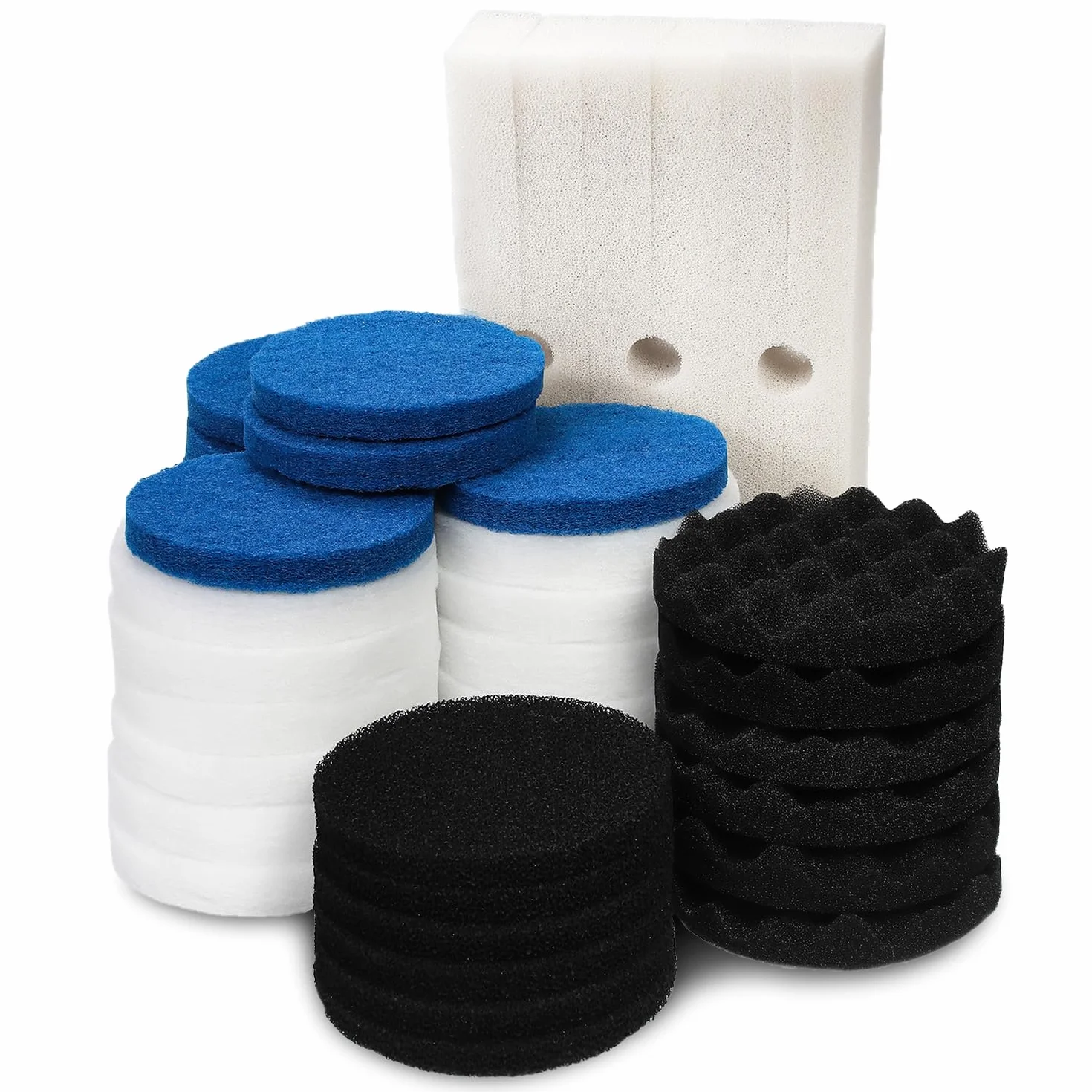Kompatybilny z Value Pack filtrów piankowych, filtrów precyzyjnych, filtrów węglowych, bio-piankowych i podkładek polerskich, zestaw pasuje do Fluval FX5 (42 sztuki)