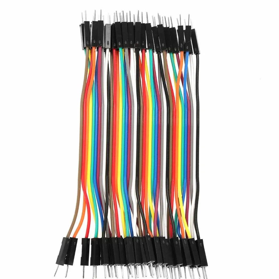 Akozon Breadboard Kable 40pin Zestaw Przewodów Połączeniowych 10cm Męski Żeński