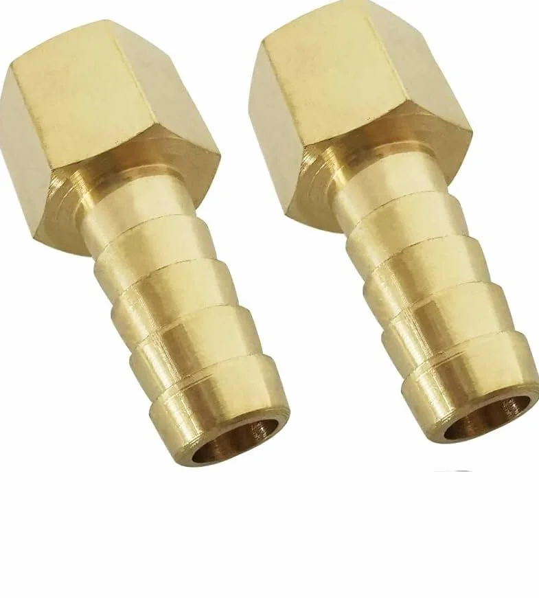 Hose Clamp,Clamp,Hose Clamp Pliers,Pipe Clamp,Brass Hose Barb Fitting, Adapter Coupling Connector, Pack of 2(1/4" Barb x 1/4" NPT Female)