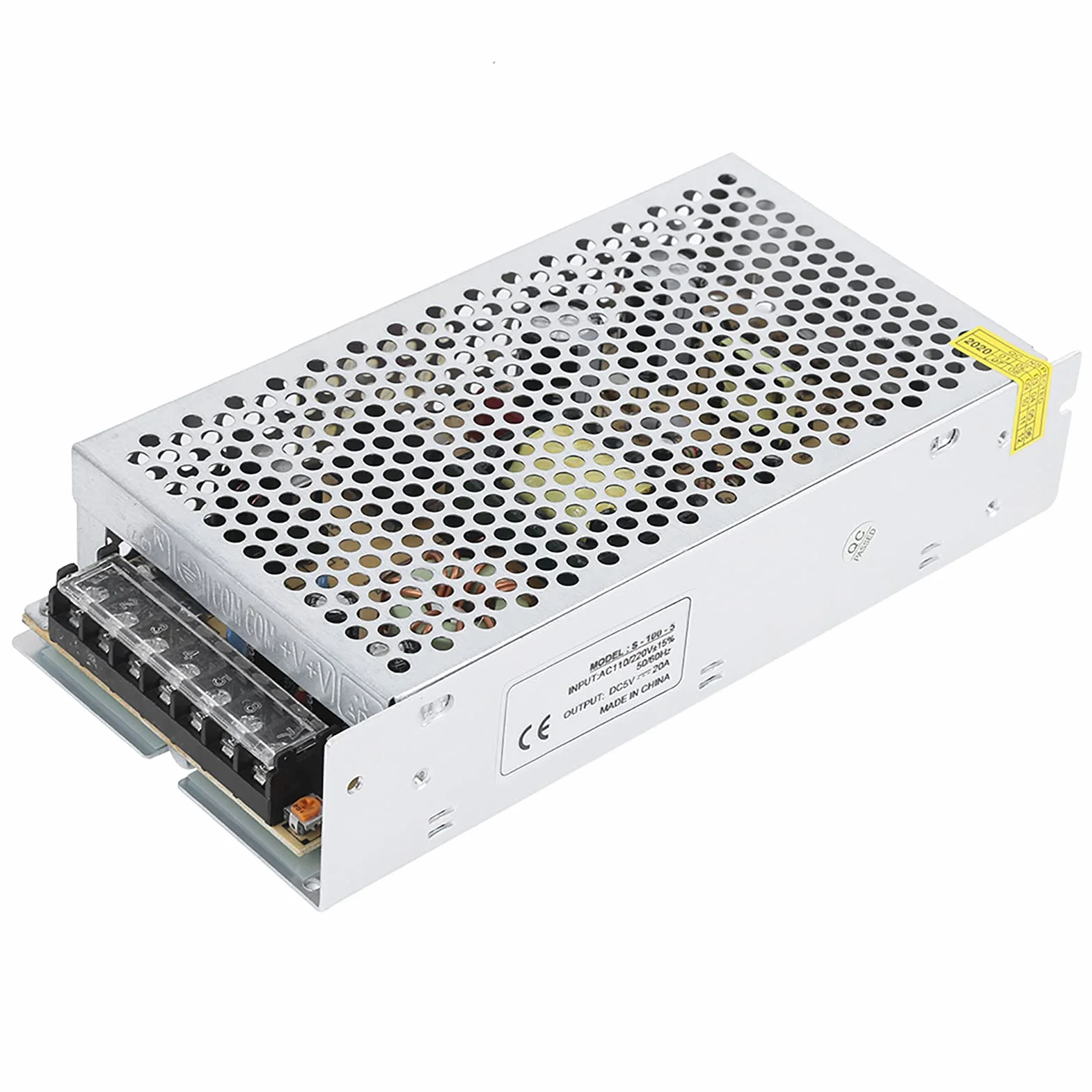 Zasilacz impulsowy, zasilacz LED DC 5V do sprzętu monitorującego system bezpieczeństwa (S-100-5 (5V / 20A / 100W) AC110/220V ± 15%)