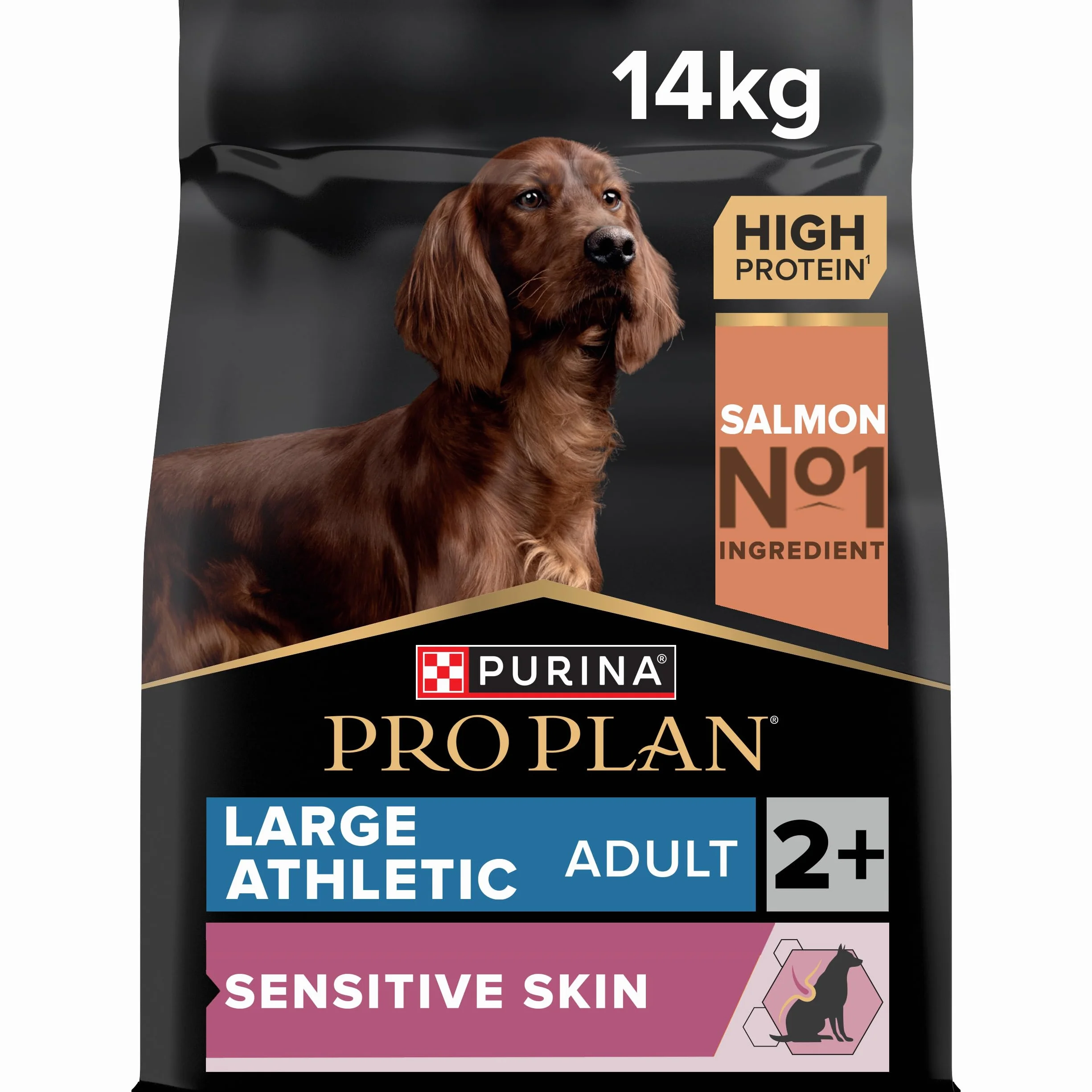 PRO PLAN | Sensitive Skin | Large Athletic Adult | Karma dla psów bogata w łososia | 14 kg