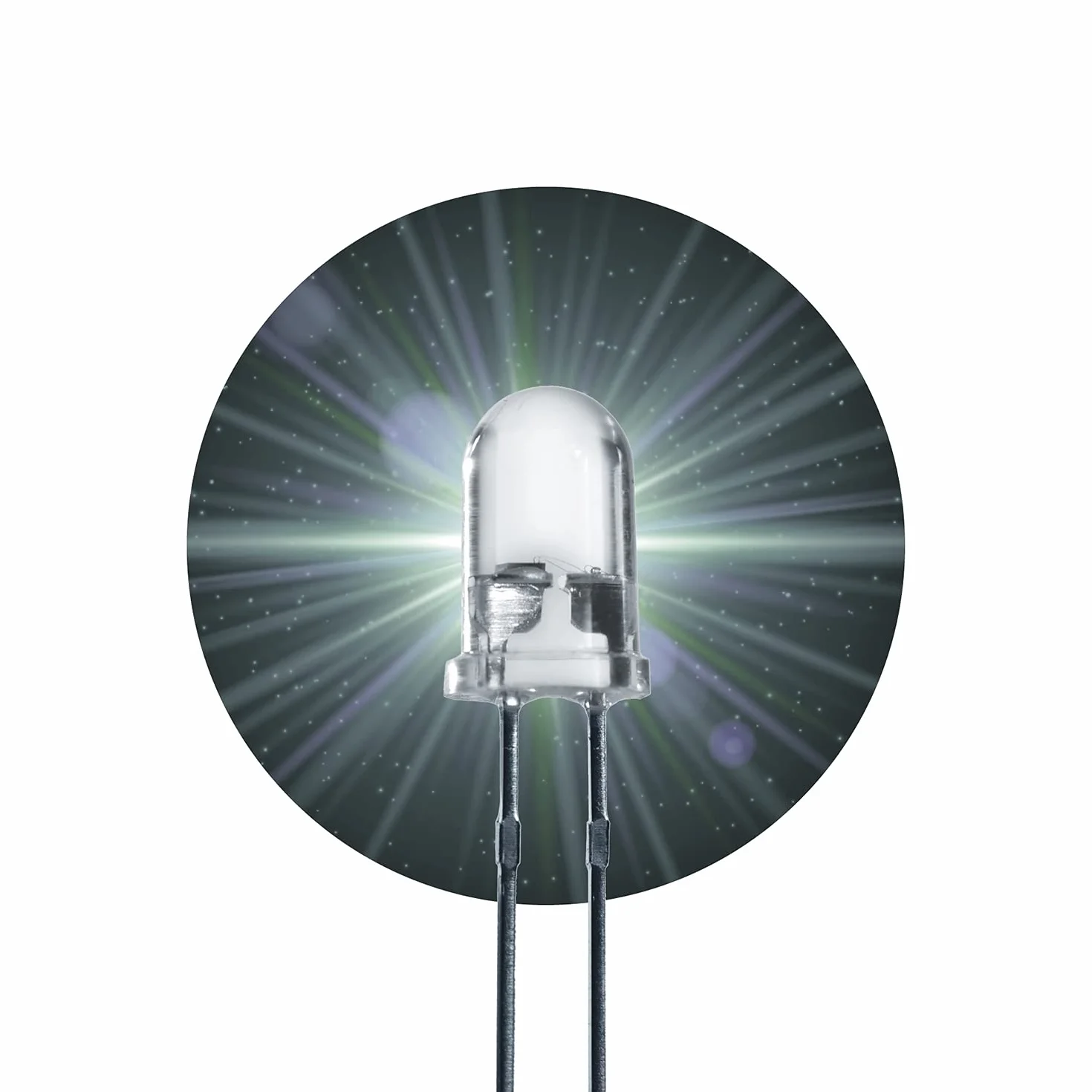 LED 10 mm kolor biały 140000mcd 5 sztuk białe diody świecące ok. 3 V Dioda 2 Pin LED obudowa przezroczysta