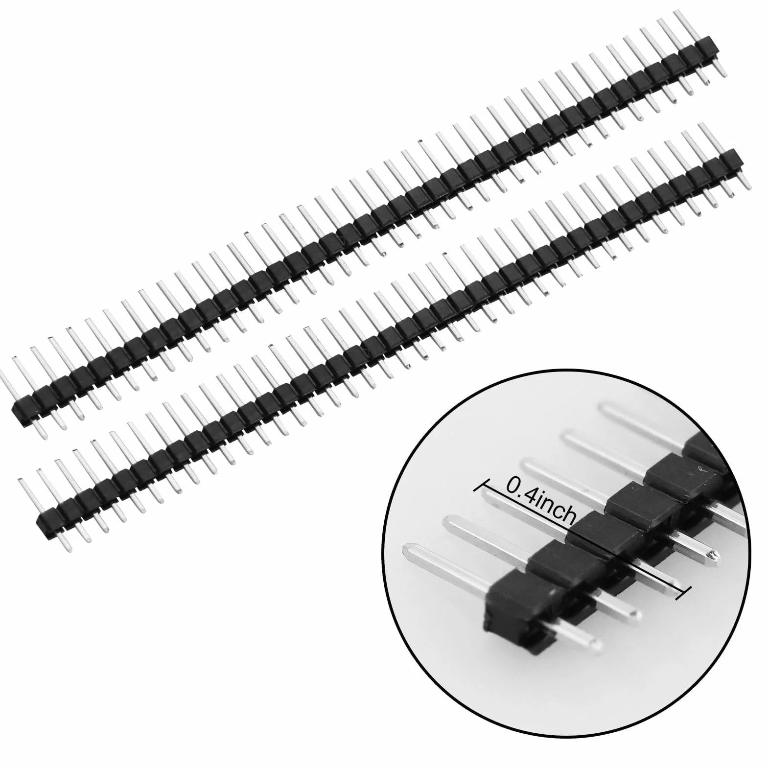 Straight Single Row Header Connector 2,54 mm Pitch 1x40 Pins 50 szt.