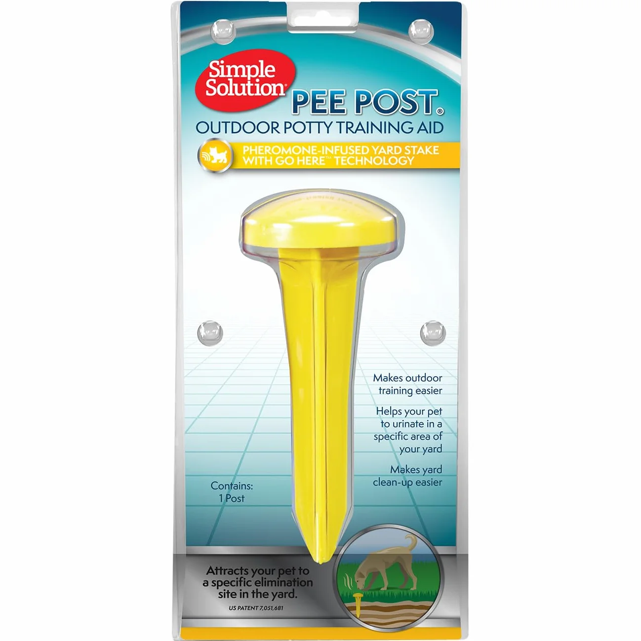 Simple Solution S Pee Post, wielokolorowy, 33 cm