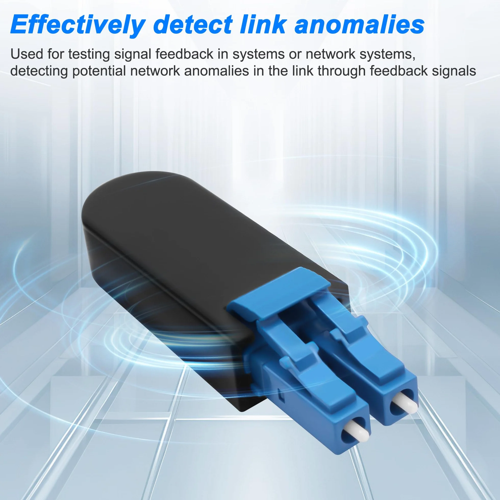 LC/UPC Loopback wtyczka Duplex Singlemode LC 9/125 Tester Connector Standard LWL Signal Test 2 szt