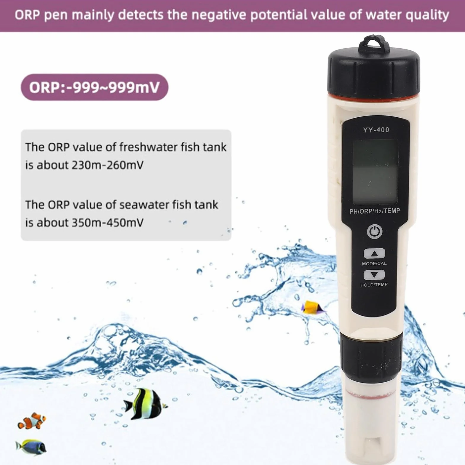 Przenośny tester jakości wody 4 w 1 YY-400 PH ORP H2