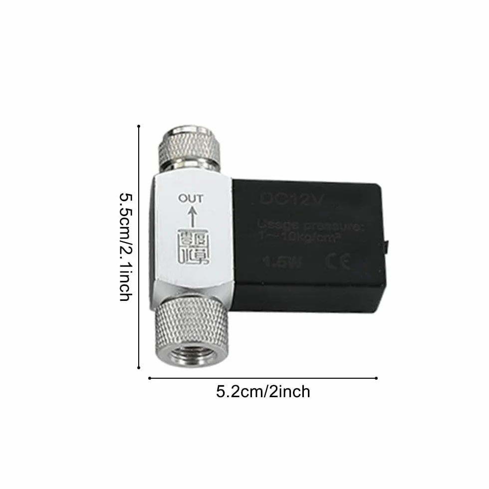 Zawór elektromagnetyczny CO2 DC 12 V z regulatorem czasowym, podwójna głowica do akwarium