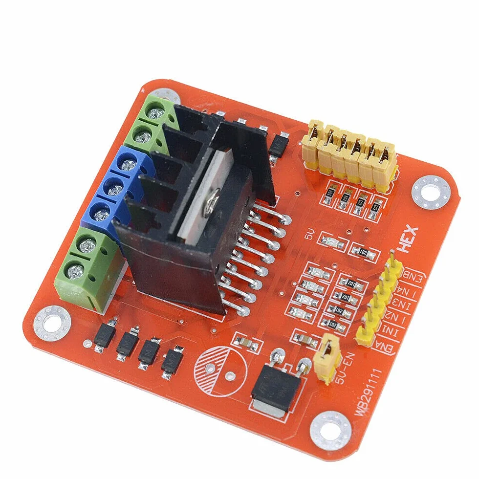 DollaTek L298N modu? sterownika silnika pr?du sta?ego podwójny mostek H silnik krokowy DC do Arduino PIC AVR