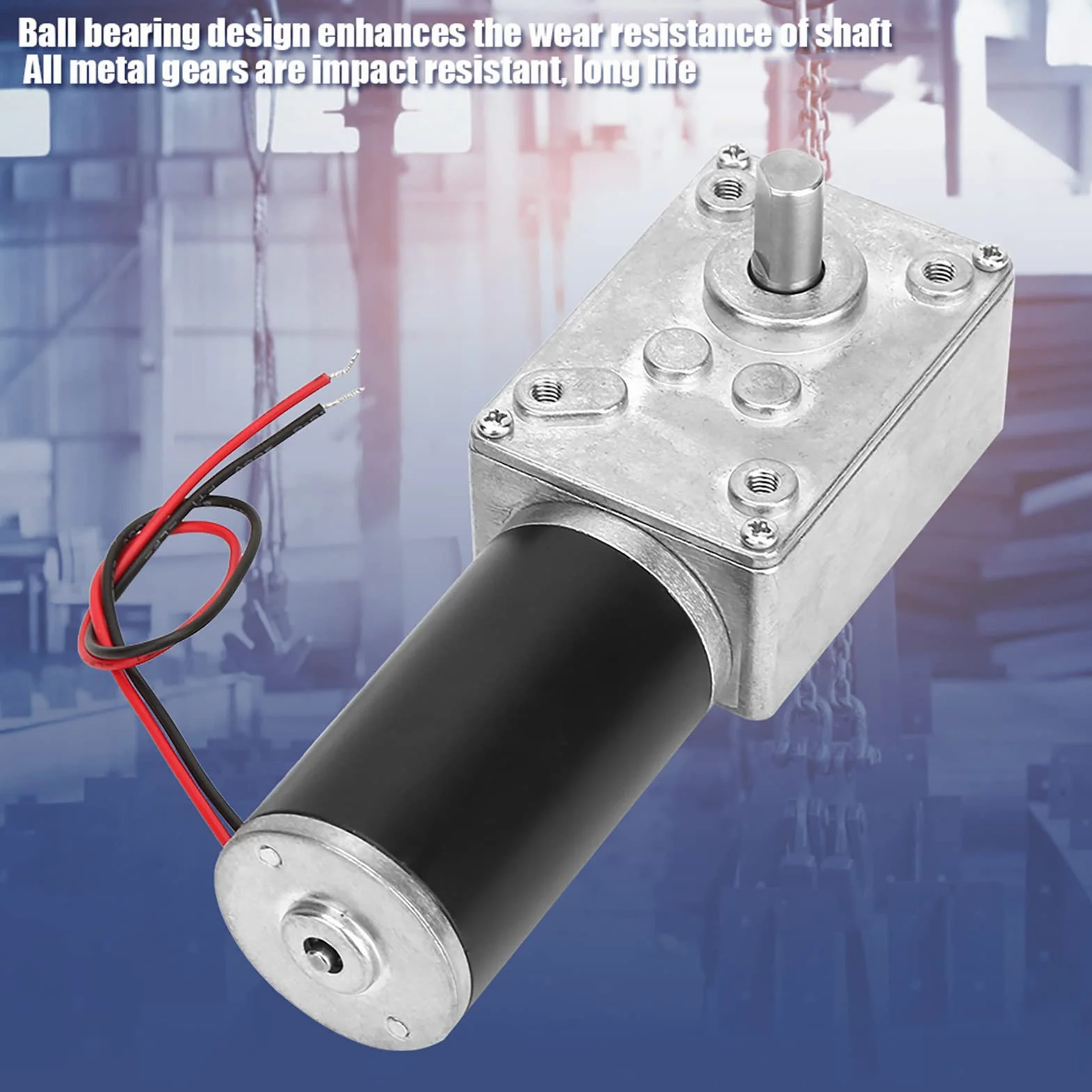 Silnik z przekładnią DC 12 V 50 obr/min Wał 8 mm Odwracalny